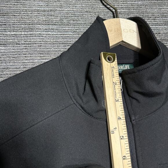 Outdoor Life Jacket Men's Medium Black Full Zip Softshell Full Zip - Picture 5 of 11